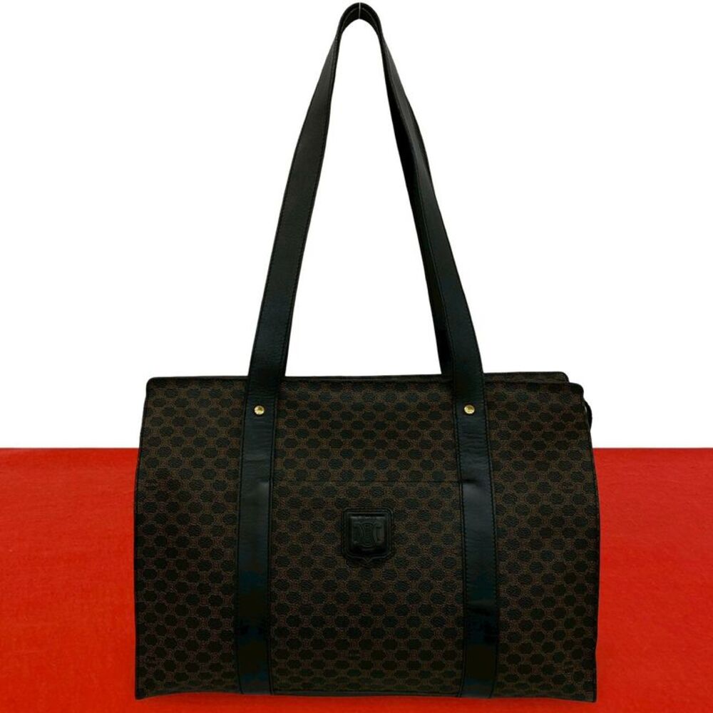 Celine Macadam Triomphe Leather Tote Bag